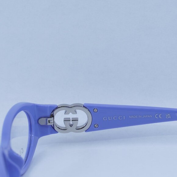 🕶️ New Gucci GG1693O 003 Eyeglasses - Violet with Silver Frame - Picture 5 of 11
